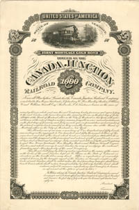 Canada Junction Railroad Co. - $1,000